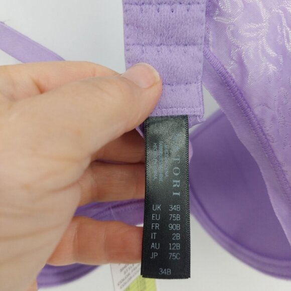 Natori sheer jacquard lilac 34B - Picture 5 of 6